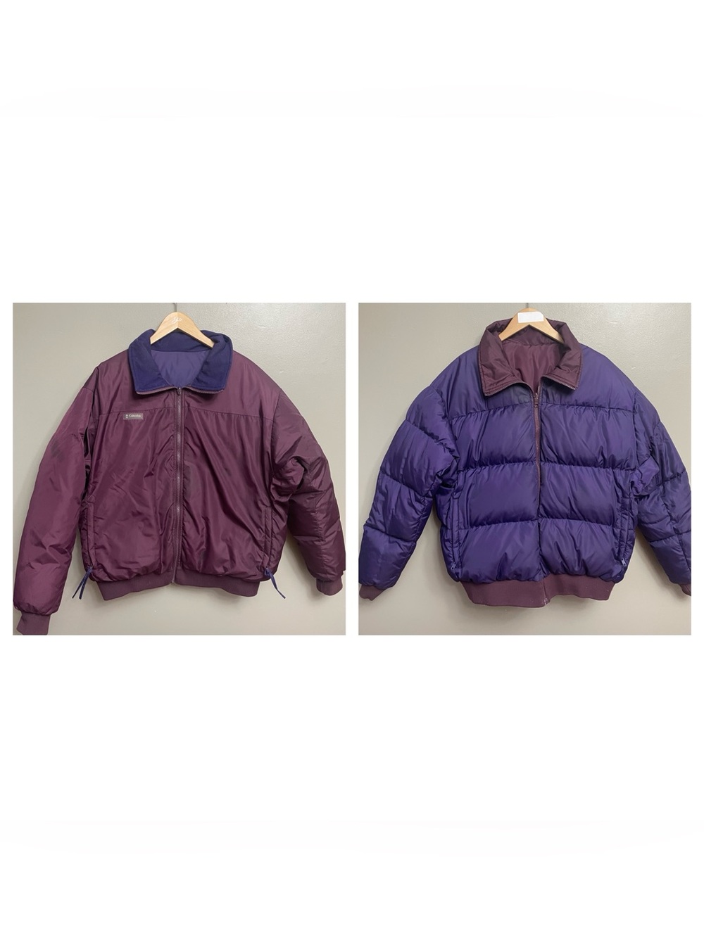 Vintage Reversible Columbia Jacket vintage 90s purple maroon Men’s XL snow coat